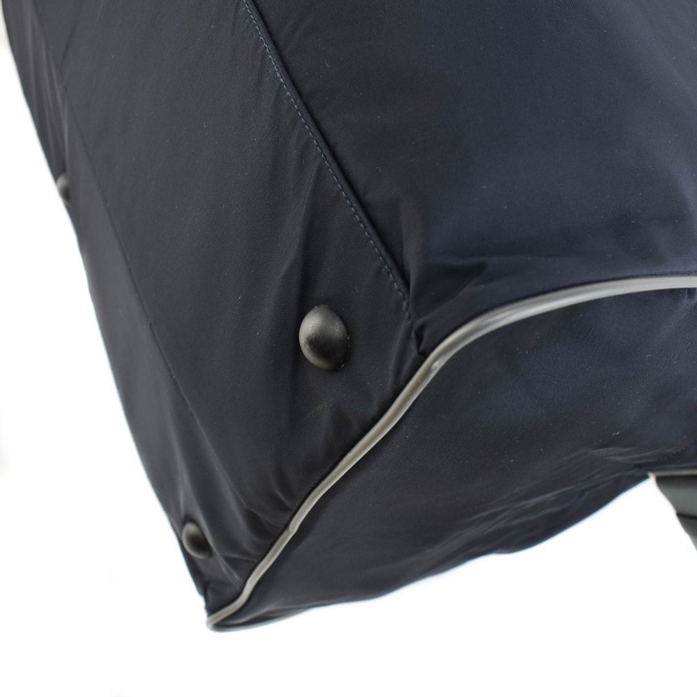 PRADA "Linea Rossa": Navy Blue, Tessuto Nylon & Logo Duffel/Weekender Bag (td) - Picture 10 of 13
